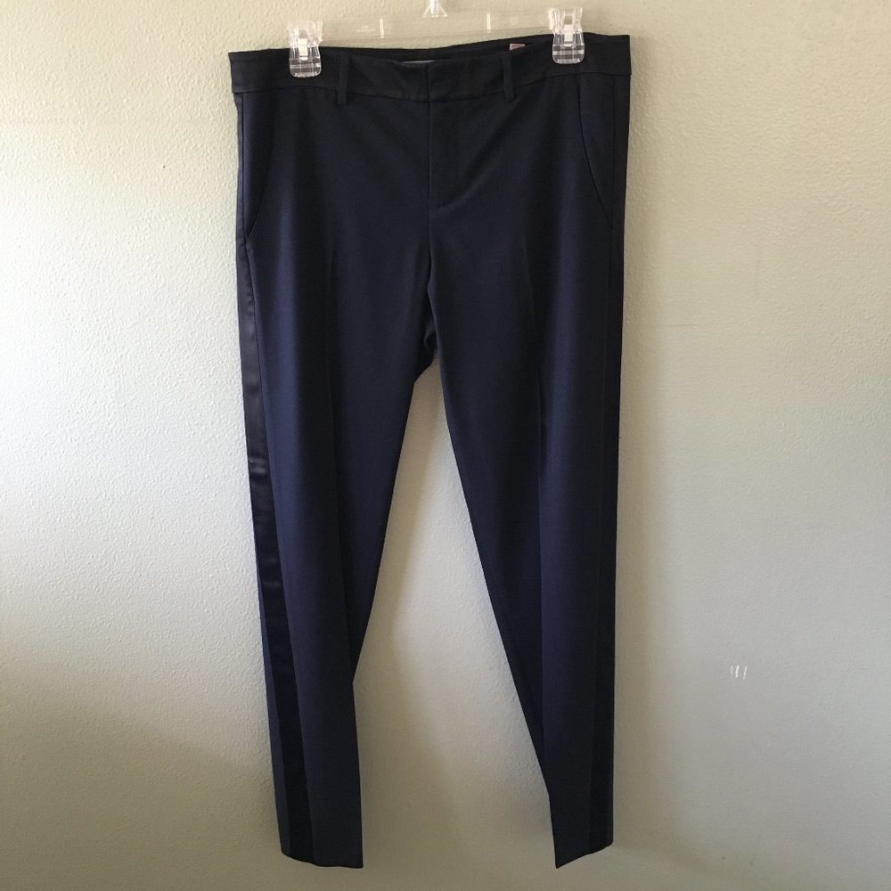 vince tuxedo pants with satin trim
